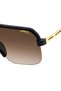 UV Protected Sunglasses Matte Black Frame Black Brown Green Antireflex Mirror Lens 63mm - C-1066/S-003 - 6