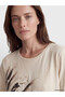 Original Oval Collar Patterned Women's T-Shirt - 3