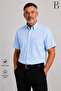 Relaxed Fit Classic Men's Dad Checkered Short Sleeve Cotton Summer Shirt