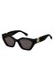 UV Protected Sunglasses Black Frame Grey Mirror Lens 54mm - TH-1979/S-807