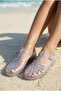 Transparent Women's Summer Comfortable Jelly Beach Sandals - Jelly Sandals Non-Slip Sole Pool Beach Sea Shoes - 3