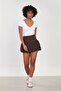 Women's smocked v-neck bodysuit - white - 3
