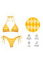 checker vibrant print bikini set - 2