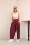 Comfort Women's High Waist Casual Baggy Trousers with Pockets