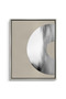 Metallic Split Circle Islamic Wall Art | Framed Canvas Print with Silver Foil Embossed | Luxury Modern Decor for Living Room, Bedroom, Office & Gift (Set of 2) - 3