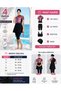 Short Sleeve Semi-Closed Hijab Swimsuit Set 4 Pieces with Skirt and Zipper - 8