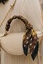 Deer Patterned Brown-White Bandana Scarf 50X50