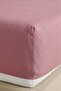 Dusty Rose Ranforce Cotton Double Elastic Bed Sheet Set 160X200 cm - 6
