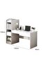 Home Office Desk, Simple Computer Desk With Opened Storage Shelves Desk Tabie Desk Organizer Bedroom Desk 132*40*120 cm - 5