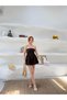 Women's Bitter Brown Strapless Mini Balloon Dress Nh26421 - 3