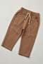 Brown 100% Cotton Muslin Kids' Trousers - 2