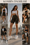Shorts Leggings Women's Lycra, High Waist Gathering Effect Special Printed Seamless Stretchy - 3