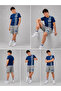 Boy's Printed T-Shirt Shorts Modern Line Patterned Set (Casual Summer Sportswear) - 2
