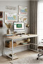 110*50*72cm Study Desk with Stand Writing Desk Table Computer Table with Bookshelf for Home Office Desks & Workstations
