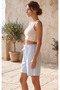 Women's 2-Pack Pajama Shorts Blue Pink Striped Suede Fabric Elastic Waist Summer Home Shorts - 7
