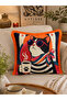 Double-Sided Decorative Energetic & Living Room Decor Fringed Throw Pillow Cover 1 Piece 43X43(Sk-K53)