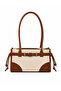 Women's Linen Baguette Handbag and Shoulder Bag - 6