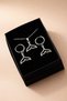 Women's Silver Color Stone Whale Tail Necklace Earrings Jewelry Set - 3