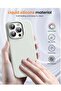 Premium Soft Liquid Silicone Case for iPhone 16 Pro – Silky Soft Touch Full-Body Protective Bumper (Antique White) - 3