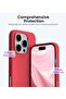Soft Red Silicone iPhone 16 Pro Max Case - Anti-Scratch & Shockproof Protection - 4