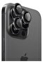 Camera Lens Protector for iPhone 15 Pro and 15 Pro Max Tempered Glass Aluminum Ring Cover, HD Clear, iPhone Camera Design Matching, Anti-Reflection, Anti-Scratch, Full Set (Black Titanium)