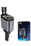 4 in 1 Retractable Starry Stars Proof Car Charger, Retractable Car Charger with Star Projector & LED - 2