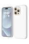 Compatible with iPhone 15 Pro Max Liquid Silicone Full Body Shockproof Protective Cover, White