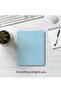 Smart Auto Wake/Sleep Cover with Built-in Pencil Holder Trifold Case for Apple iPad 10th Generation (Model A2696 A2757) - Aqua - 7