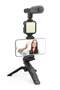 Vlogging Like Me LED Video Light + Microphone + Mobile Phone Holder + Hand Grip Mini Tripod