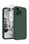 Designed for iPhone 15 Pro Max Case, Silicone Upgraded [Camera Protection] with [2 Screen Protectors]