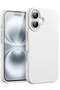 Liquid Silicone Case for iPhone 16 (6.1-Inch) – Silky Soft Touch Full-Body Protective Anti-Scratch Shockproof Cover with Microfiber Lining (White)