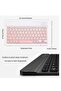 Rechargeable Bluetooth Keyboard and Mouse Combo Ultra-Slim Portable Compact Wireless Set (Pink) - 4