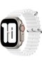 Ocean Band Compatible with Apple Watch Ultra 49mm 45mm 44mm 42mm, Silicone Sports Band, White