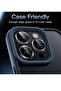 Camera Lens Protector for iPhone 15 Pro/Pro Max, 9H Tempered Glass Metal Ring Cover, HD Clear, 3-Pack (Space Black) - 6
