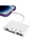SD Card Reader for iPhone/iPad,iPhone SD Card Reader,4 in 1 USB OTG Adapter for iPhone Compatible MicroSD/SD