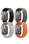 4 Pack Alpine Loop Nylon Band Compatible with Apple Watch Band 42mm 44mm 45mm 49mm Women Men,Adjustable Metal G-Hook Strap for iWatch Ultra Series SE 8/7/6/5/4/3/2/1