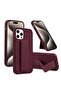 Apple iPhone 15 Pro Max TPU Rubber Silicone Hand Grip Protective Phone Case Cover (MCGHSN) - Brown