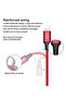 Multi USB Charger Cable, 3 in 1 Nylon Braided Fast Charging for Phones & Tablets - 4.1ft (1.25m) - 5
