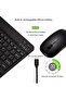 Arabic and English Bluetooth Keyboard and Mouse Combo, Ultra-Slim Portable Compact Wireless Set - 5