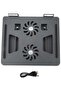 360° Rotatable Laptop Stand with Cooling Fans – Adjustable Aluminum Notebook Riser Holder for Desk Use - 2