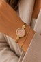 Stei̇s Women's Gold Steel Handcuff Watch with Pink Dial Stone Embellishment Vintage Old Money Luxury Elegant Women's Wristwatch 2026 - 5