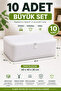 Storage Bag 10-Piece Large Set 60X40X20 cm Under-Bed Storage Bag with Zipper Quilt Blanket Clothing Organizer Multi-Purpose Storage Box 10 Pieces