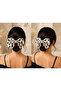 Polka Dot Large Bow Hair Clip – Black and White Oversized Ribbon Clip Hairpin
