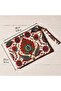 Ethnic Patterned Women's Handbag - Zippered Duck Fabric Cluck Handbag 30X23Cm