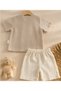 Baby Boy 100% Cotton Teddy Bear Embroidered 2-Piece Set - 3