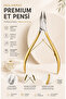 Premium Gold Stainless Steel Meat Nipper Manicure Pedicure Cuticle Removal Nipper Professional Cuticle Cutter with Protective Tip Cover - 2