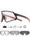 Mountain Bike Glasses for Men Cycling Glasses with Interchangeable Polarized + Photochromic Lenses Sport Sunglasses, M - 5