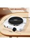 1000W Single Electric Hot Plate with Adjustable Thermostat Portable Cooking Burner White - 5