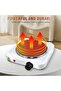 1000W Single Electric Hot Plate with Adjustable Thermostat Portable Cooking Burner White - 3