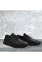 706L Black Perforated Air-Permeable Leather Orthopedic Plus-Size Men's Sneakers